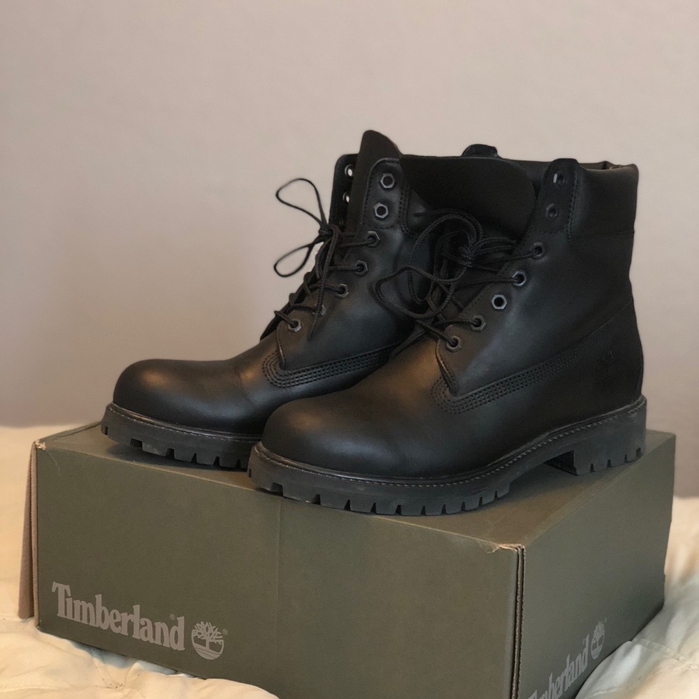 Men’s Black Leather Timberland Boots